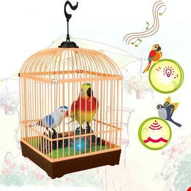 Sound Induction Happy Bird Cage With Lights